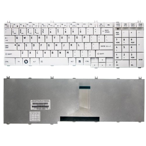 Klávesnica pre TOSHIBA Satellite C650 C660 L650 L670 L770 malý enter - biela