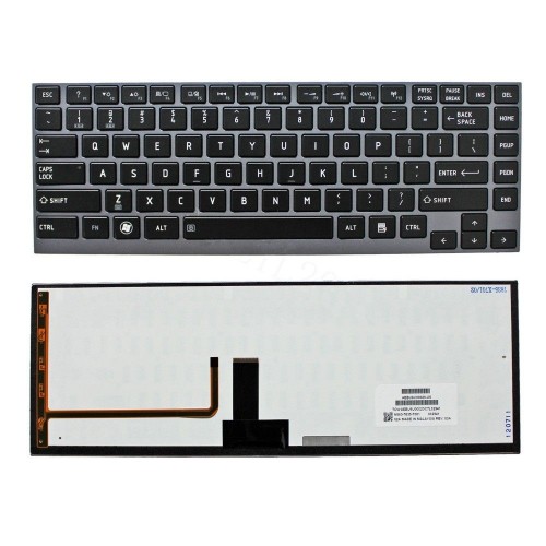 Klávesnica pre TOSHIBA U800 U900 Z830 Z930 chiclet s GREY FRAME - podsvietená